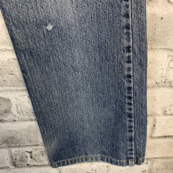 Levi's 527 Low Boot Cut Distressed Denim Jeans - Picture 11 of 16